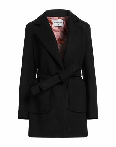 Front Street 8 Woman Coat Black Polyester Cover