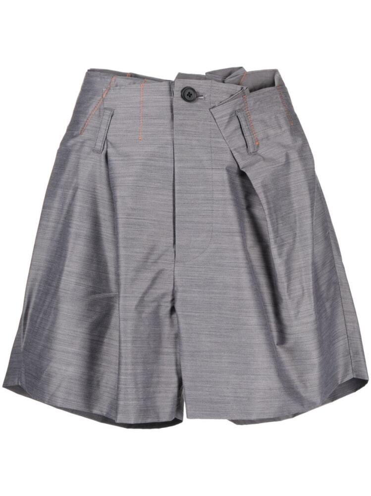 Kolor asymmetric-design relaxed shorts - Grey Cover