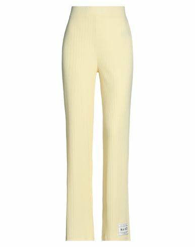 Na-kd Woman Pants Light yellow Polyester, Viscose, Elastane Cover