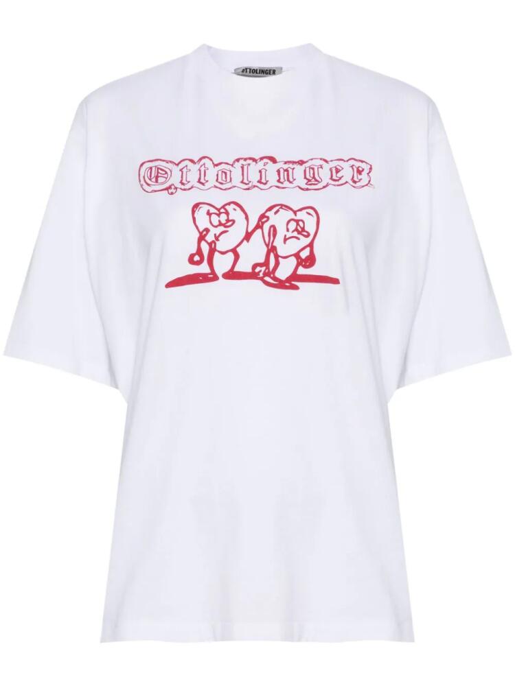 Ottolinger logo-print T-shirt - White Cover