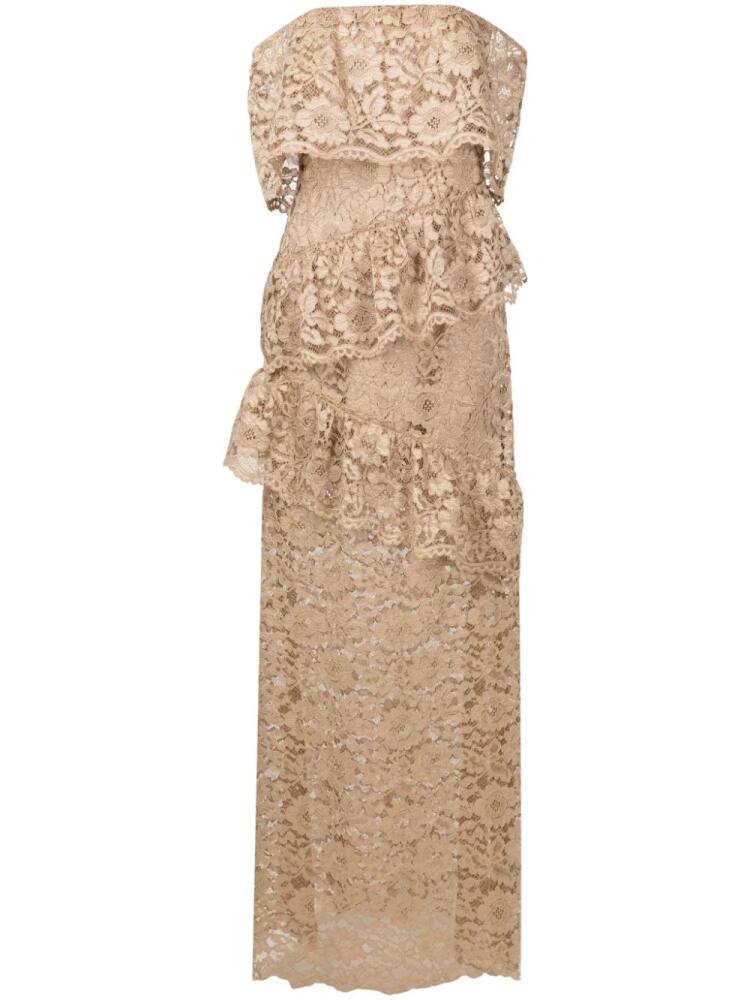 Lethicia Bronstein Adalet floral-lace maxi dress - Neutrals Cover