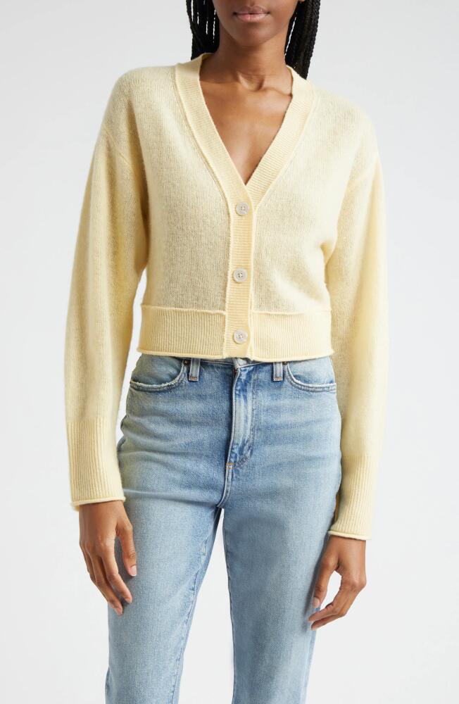 LoveShackFancy Lawrence Wool & Cashmere Cardigan in Buttercup Cover