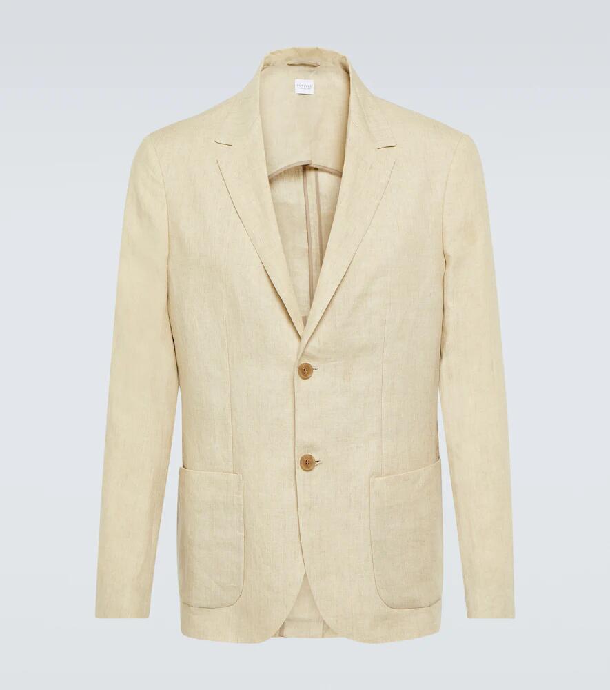 Sunspel Single-breasted linen blazer Cover