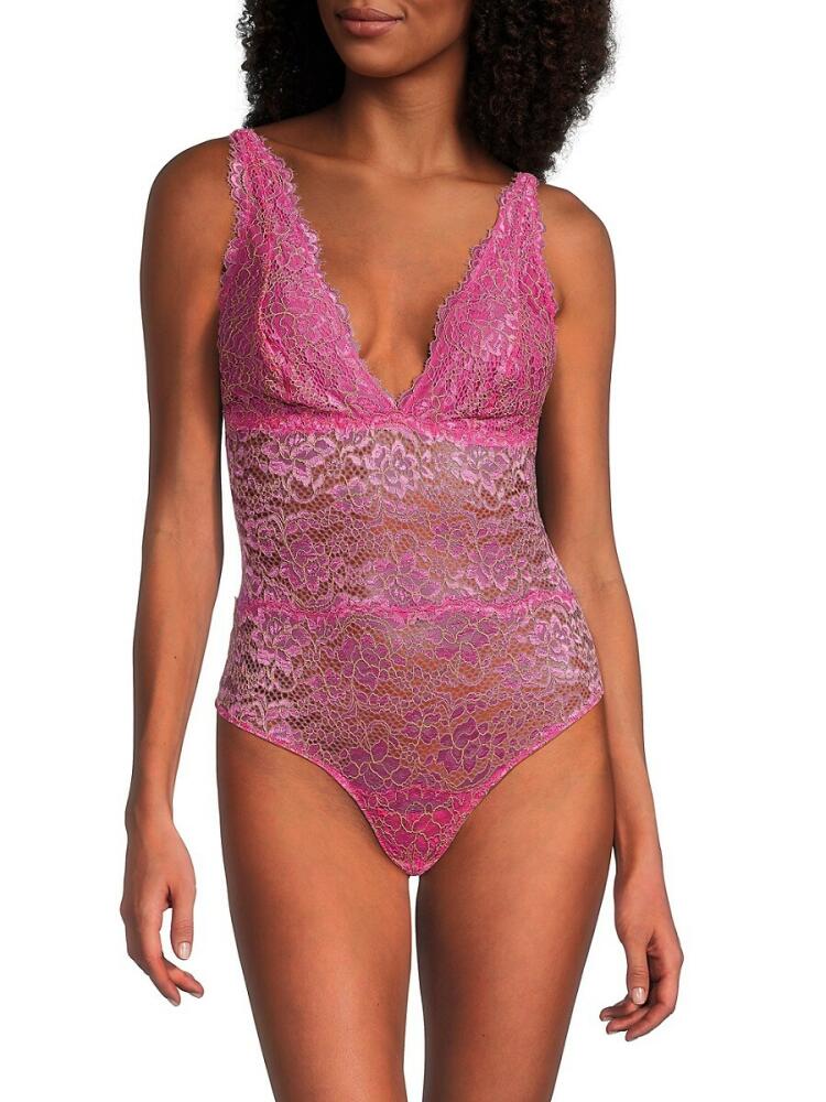 Cosabella Women's Pret Lace Bodysuit - Rani Pink Cover