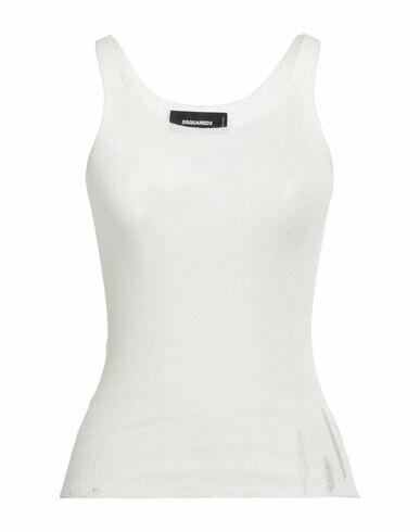 Dsquared2 Woman Tank top Ivory Cotton Cover