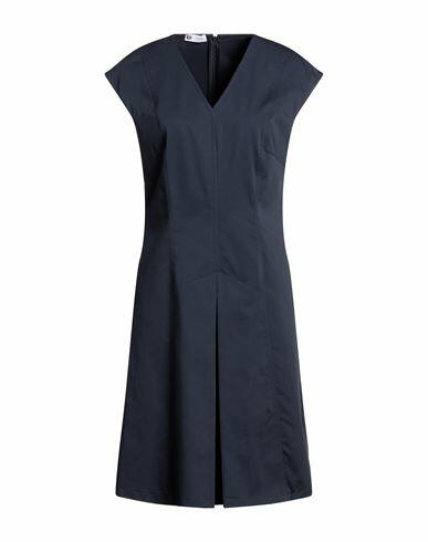 Diana Gallesi Woman Midi dress Navy blue Cotton, Polyester, Elastane Cover