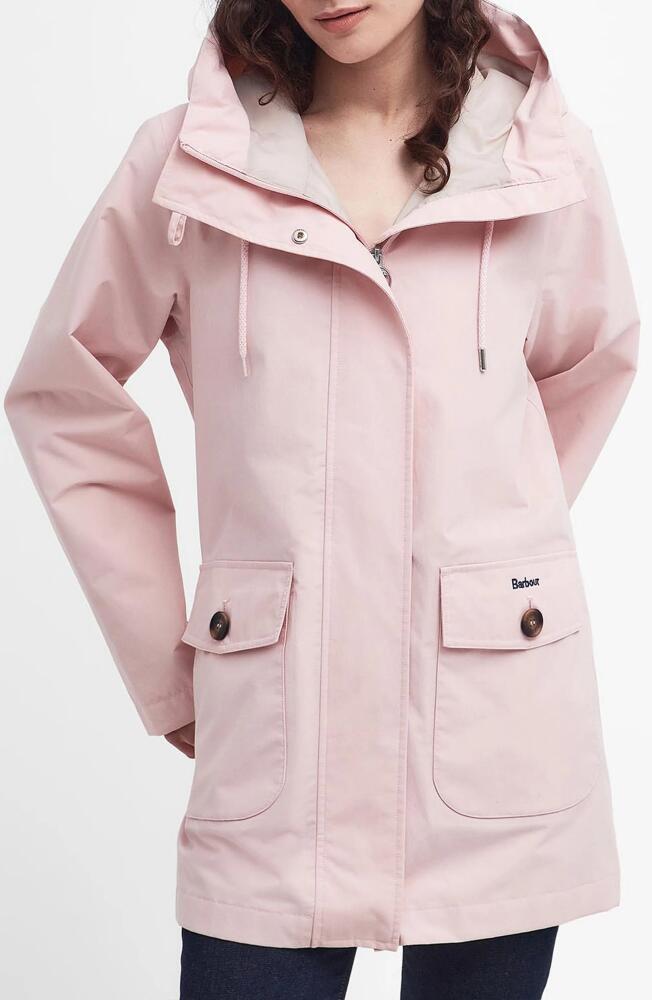 Barbour Lansdowne Waterproof Jacket in Shell Pink Cover