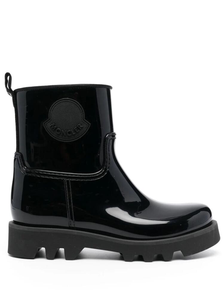 Moncler high-shine ankle boots - Black Cover