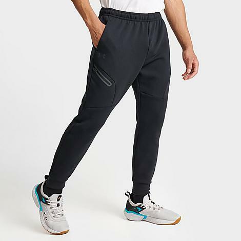 Under Armour Men's Unstoppable Fleece Jogger Pants in Black/Black Cover