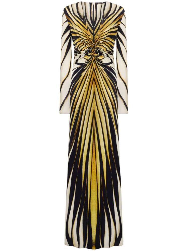 Roberto Cavalli Ray of Gold print maxi dress Cover