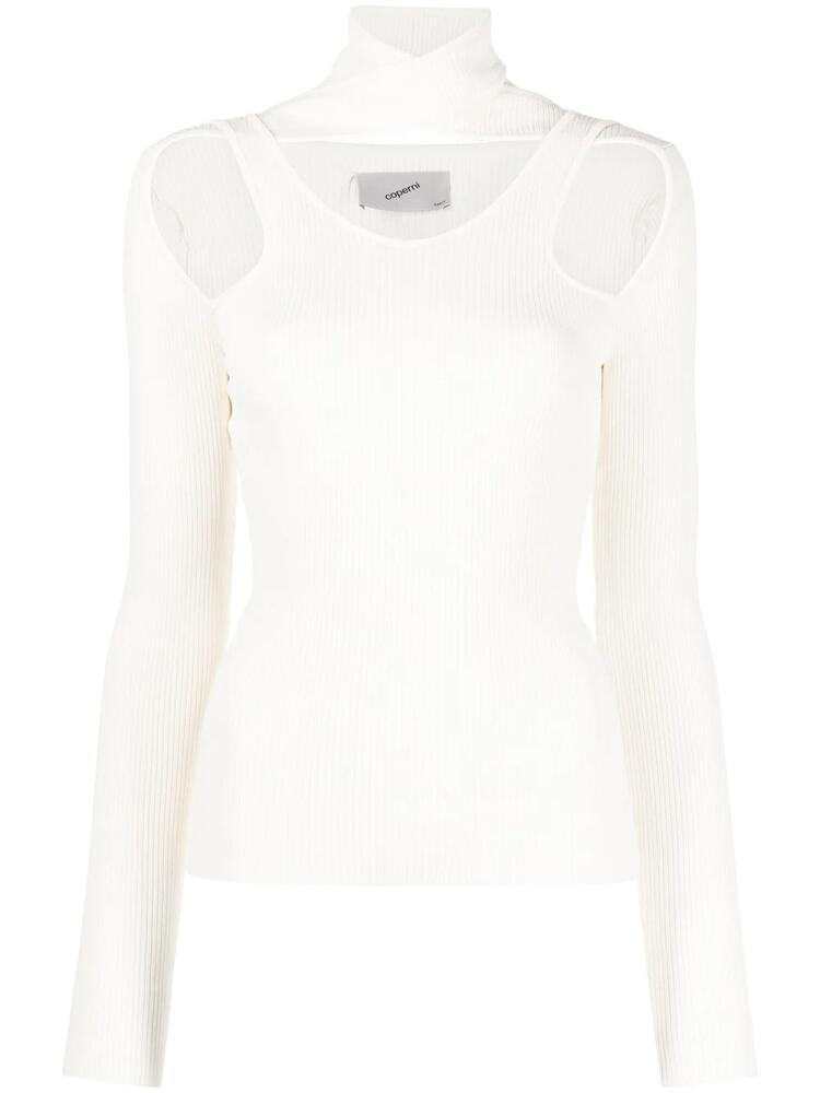 Coperni cutout-detail knitted top - White Cover