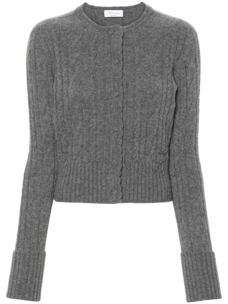 Blumarine cable-knit cardigan - Grey Cover