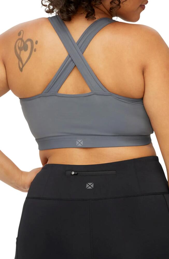 TomboyX Peak Low Impact Sports Bra in Smoke Cover