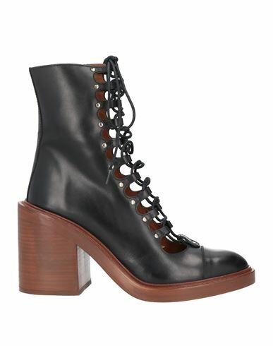 Chloé Woman Ankle boots Black Leather Cover