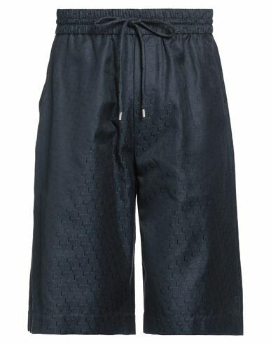 Lanvin Man Shorts & Bermuda Shorts Navy blue Cotton, Viscose Cover