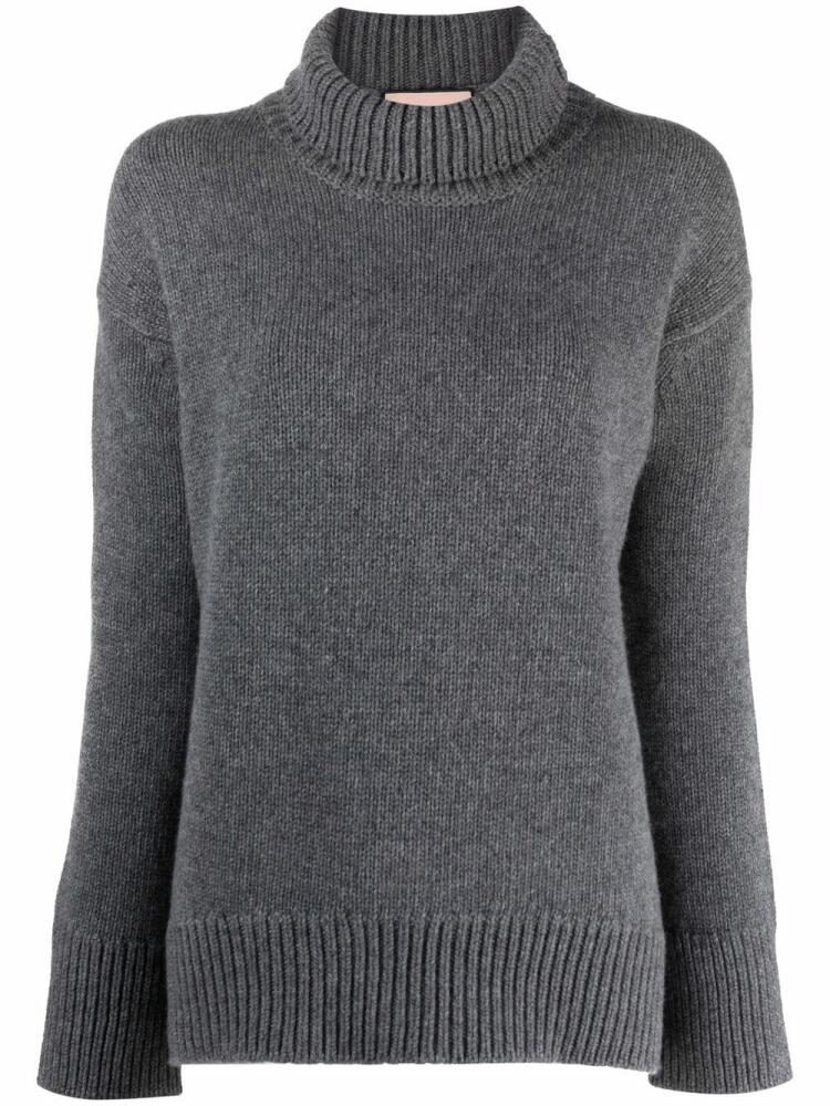 Plan C roll-neck rib-trimmed jumper - Grey Cover