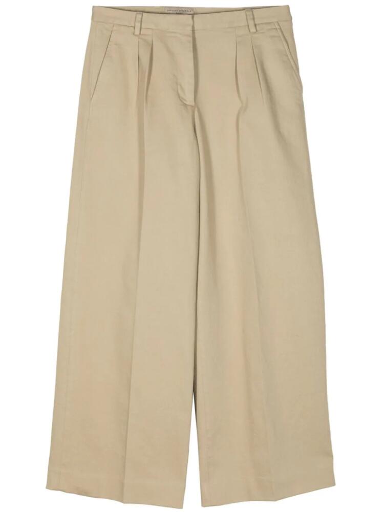 Officine Generale cotton wide-leg trousers - Brown Cover