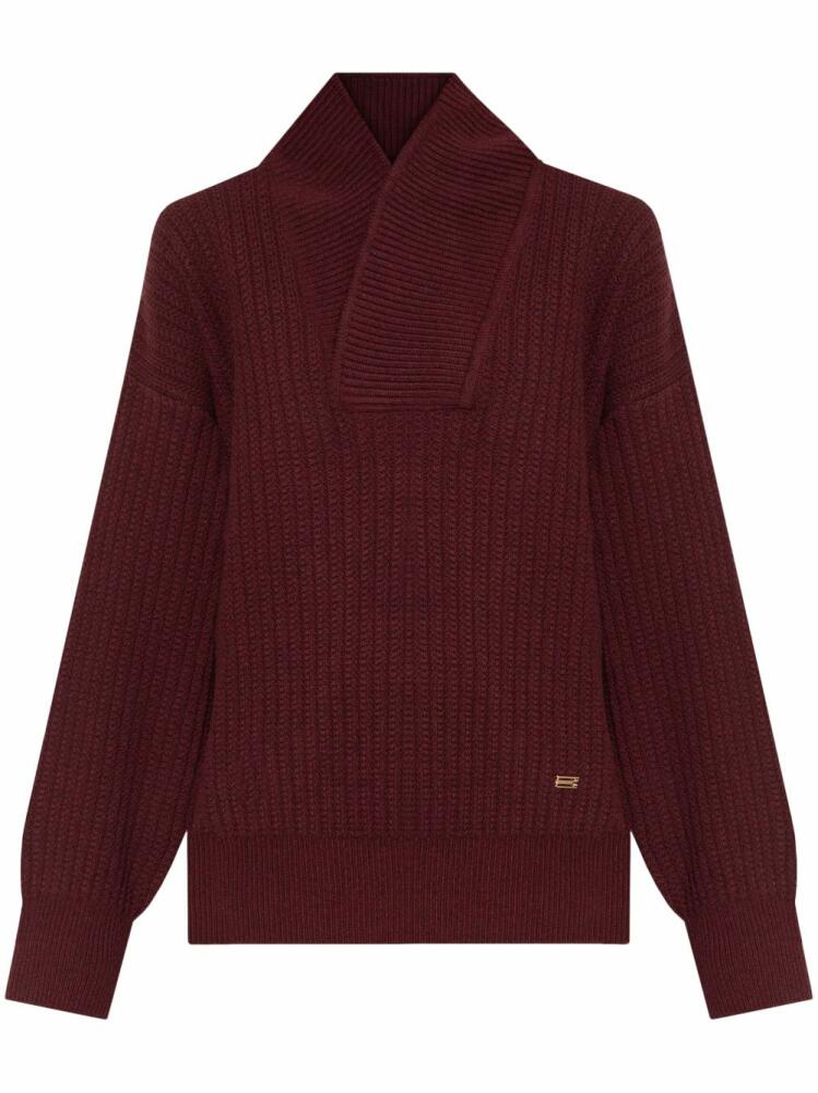 Victoria Beckham shawl-collar jumper - Red Cover