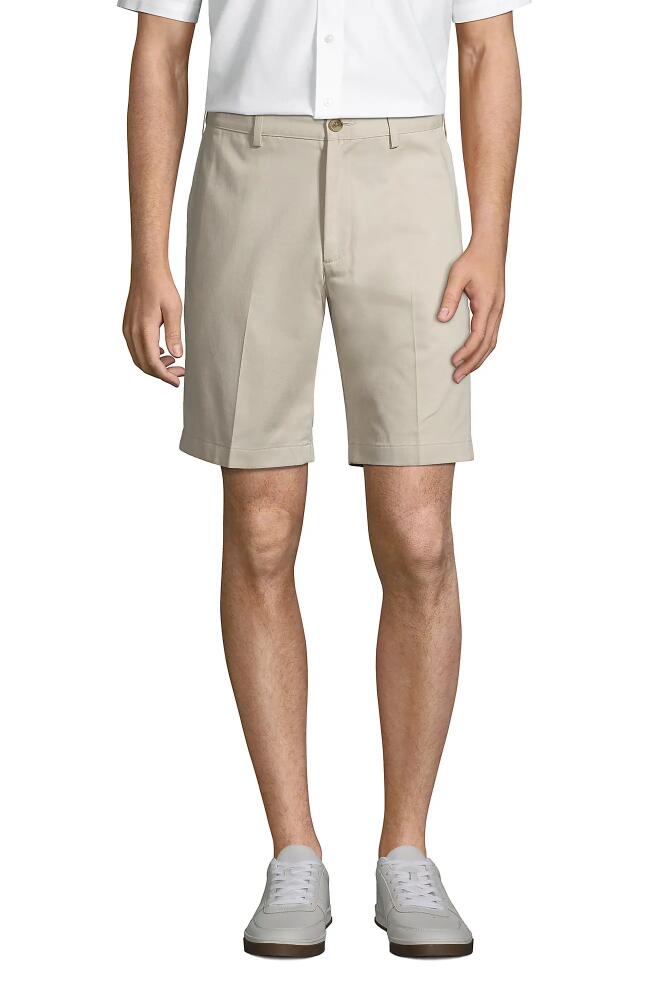 Lands' End Comfort Waist 9" No Iron Chino Shorts in Light Stone Cover