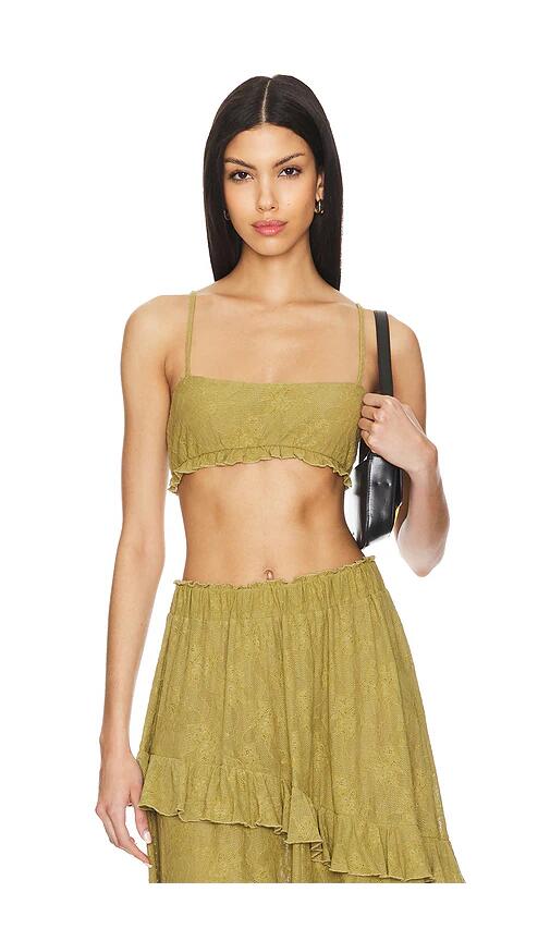 WeWoreWhat Lace Bralette in Green Cover