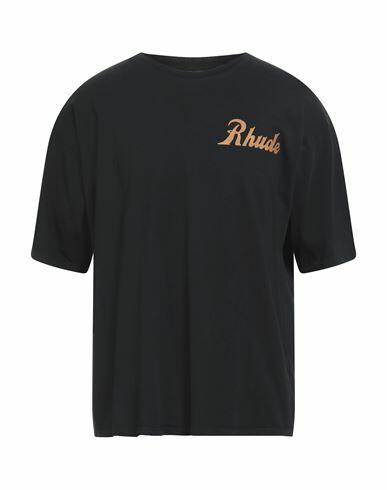 Rhude Man T-shirt Black Cotton Cover