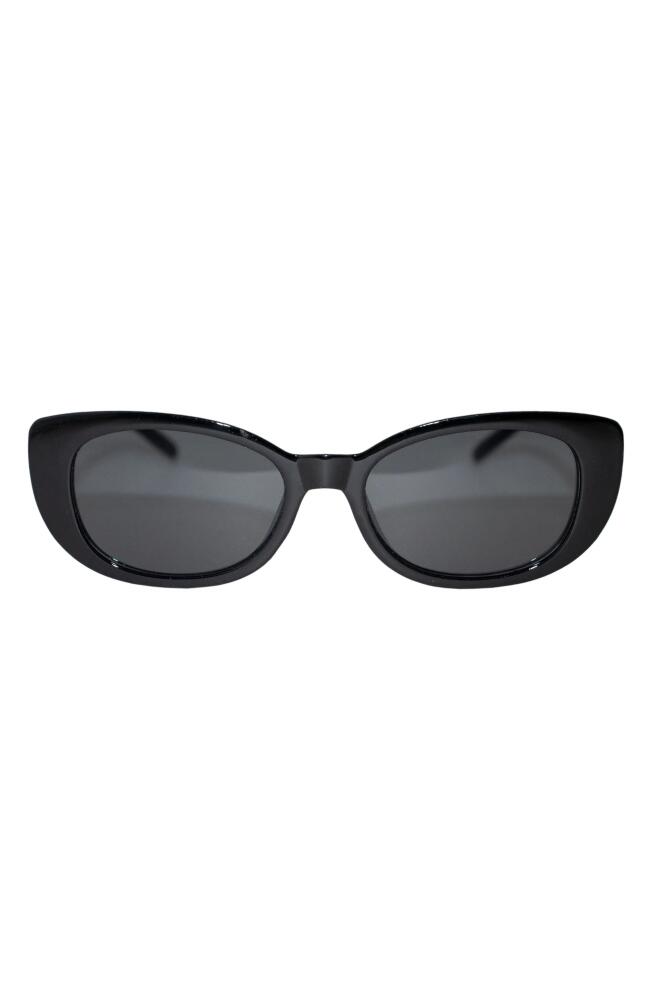 Fifth & Ninth Dolly 68mm Oversize Polarized Oval Sunglasses in Black/Black Cover