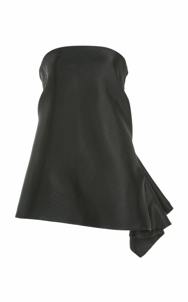 Maticevski - Laure Cotton-Blend Strapless Swing Top - Black Cover