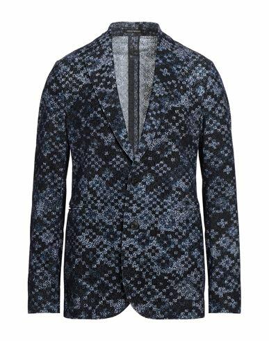 Emporio Armani Man Blazer Midnight blue Polyester, Elastane Cover