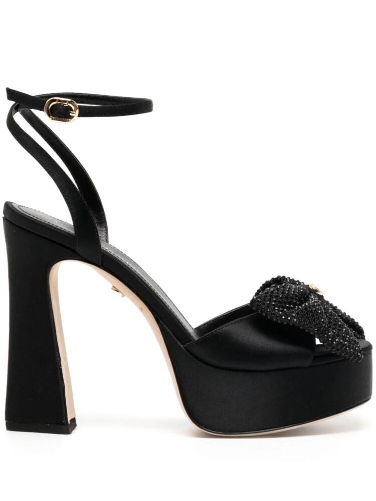 Dee Ocleppo Maui 120mm platform satin sandals - Black Cover