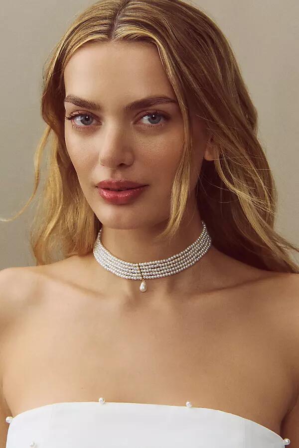 By Anthropologie Micropearl Layered Choker Necklace Cover