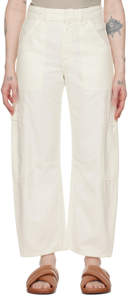 Citizens of Humanity White Marcelle Cargo Pants Cover