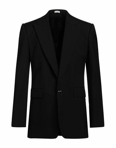 Alexander Mcqueen Man Blazer Black Wool Cover