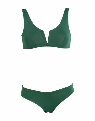 S And S Woman Bikini Dark green Polyamide, Elastane Cover