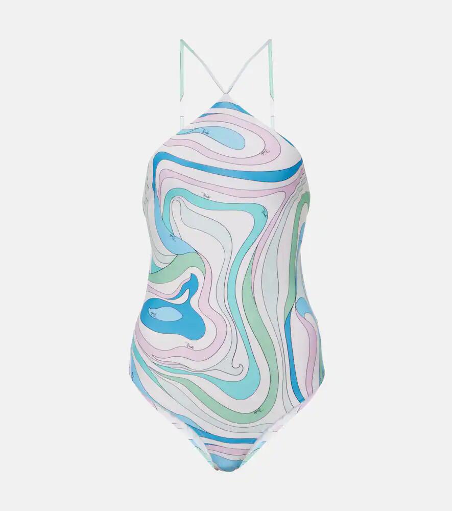 Pucci Printed halterneck swimsuit Cover