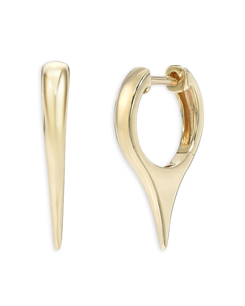 Zoe Lev 14K Yellow Gold Dagger Huggie Hoop Earrings Cover