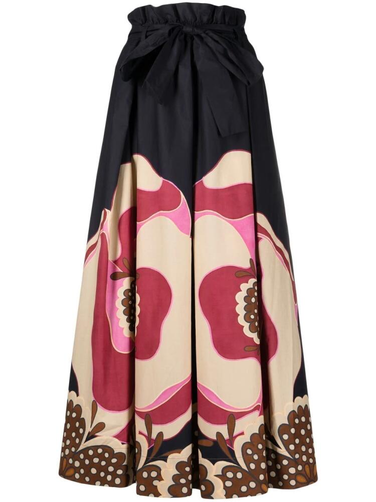 La DoubleJ Sardegna poppy print midi skirt - Blue Cover