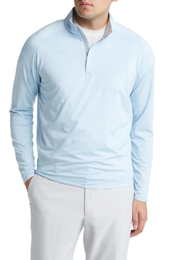 Peter Millar Crown Crafted Stealth Performance Quarter Zip Pullover in Blue Frost Cover