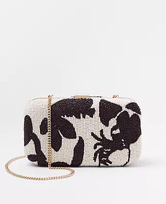 Ann Taylor Tropical Beaded Hard Clutch Cover