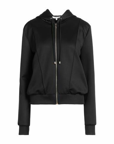 Patrizia Pepe Woman Sweatshirt Black Polyester, Elastane Cover