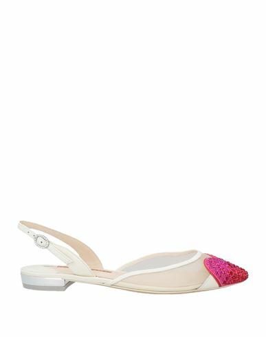 Sophia Webster Woman Ballet flats White Leather, Textile fibers Cover