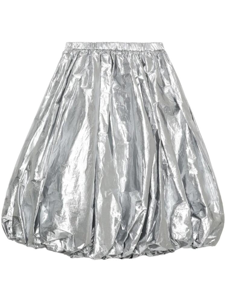 Black Comme Des Garçons metallic-effect puffball skirt - Silver Cover