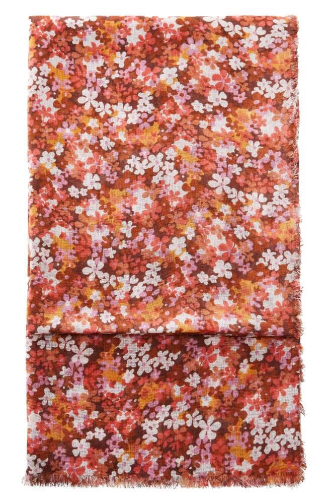 MANGO Floral Scarf in Pink Cover