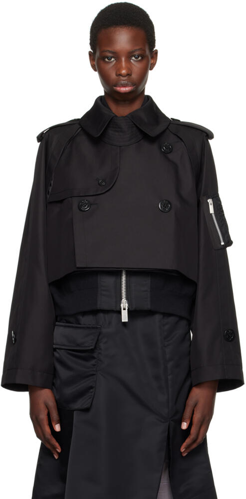 sacai Black Layered Jacket Cover