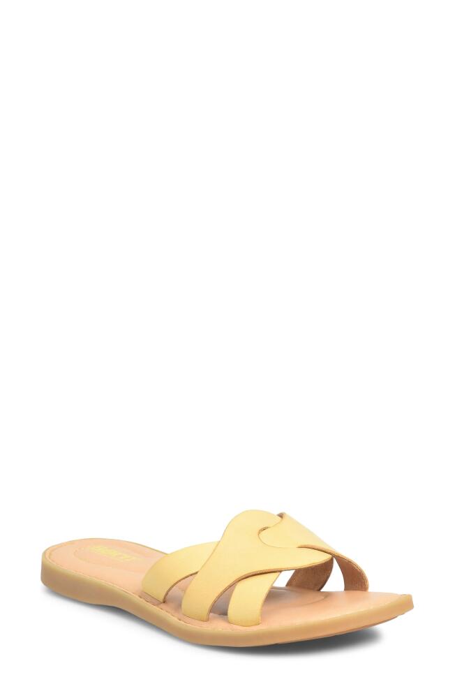 Børn Isabella Slide Sandal in Yellow Cover