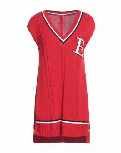 Ermanno Di Ermanno Scervino Woman Sweater Red Cotton, Polyester Cover