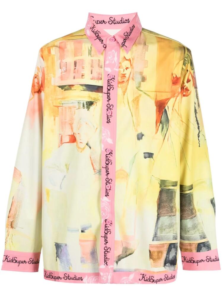 KidSuper graphic-print long-sleeve shirt - Yellow Cover