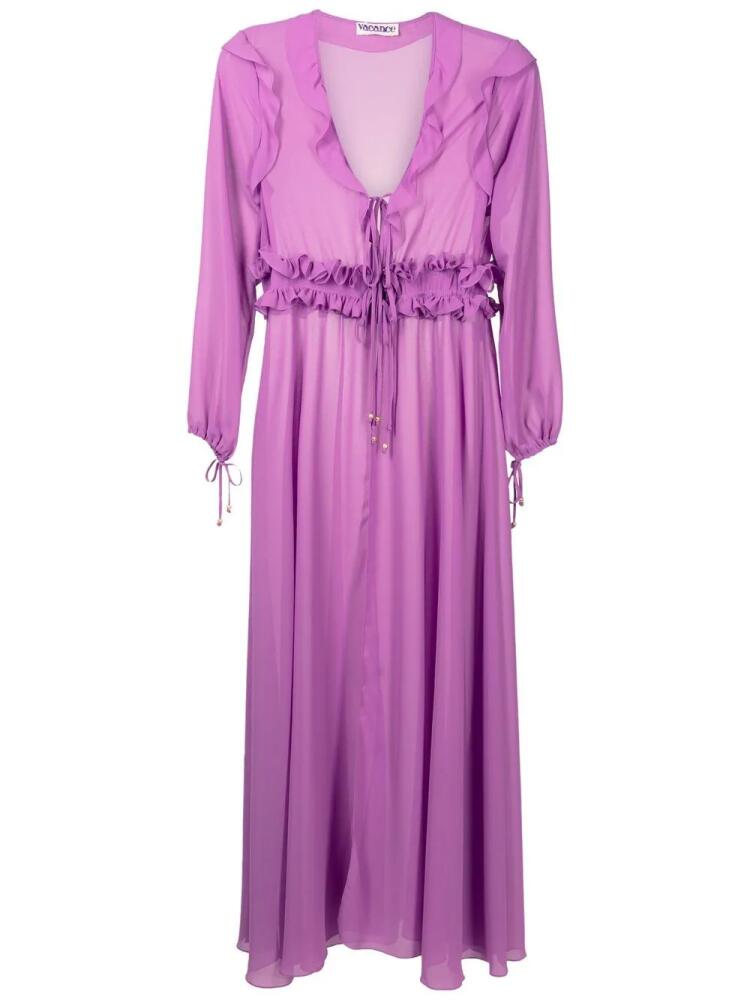 Olympiah ruffled maxi beach dress - Purple Cover