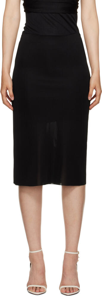 TOM FORD Black Zip Midi Skirt Cover