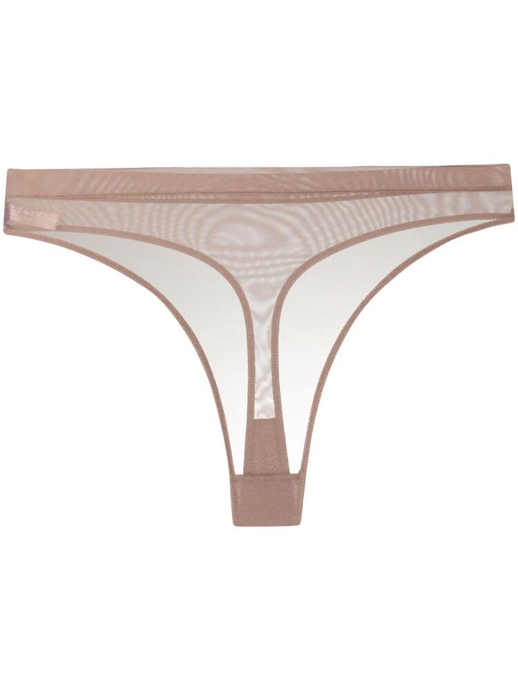 Maison Close mesh thong - Neutrals Cover