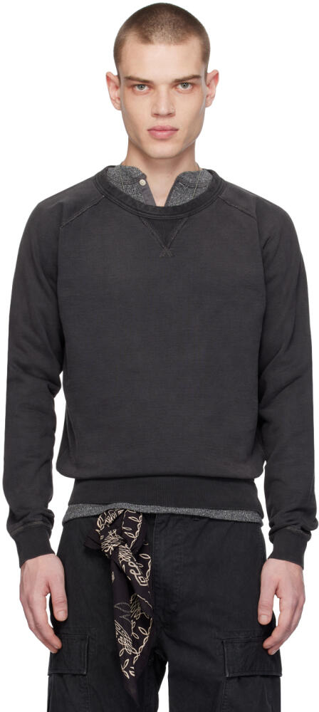 RRL Black Garment-Dyed Sweatshirt Cover